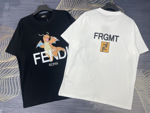 高品質 フェンディ コピーおすすめ 2024春夏新作連名藤原浩クルーネック半袖Tシャツ2色