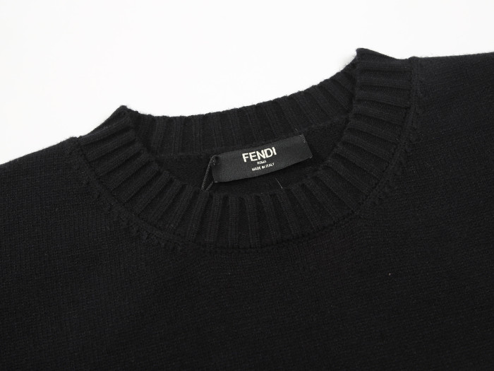 【限定】フェンディ スーパーコピー クラシックLOGOジャカードラウンドネックプルオーバーセーター