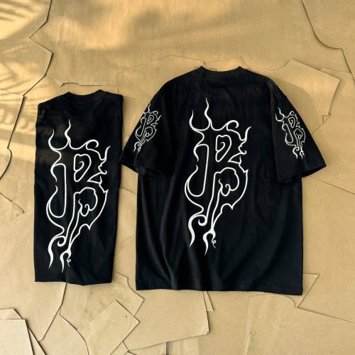 追跡付 バレンシアガ スーパーコピー 2024春新作DARKWAVEアルファベットプリント半袖Tシャツ
