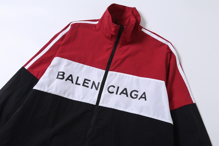 新作 バレンシアガ 激安通販 Balenciaga初代赤スプラインスローガン突撃ジャケット