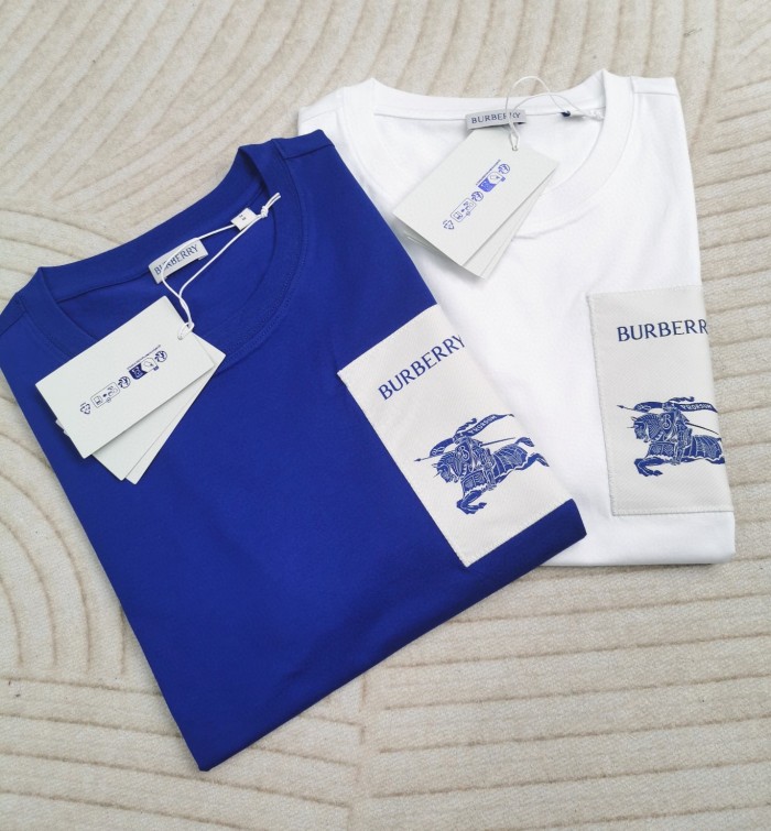 【限定】バーバリー コピーおすすめ 24SS胸元プリント半袖Tシャツ2色