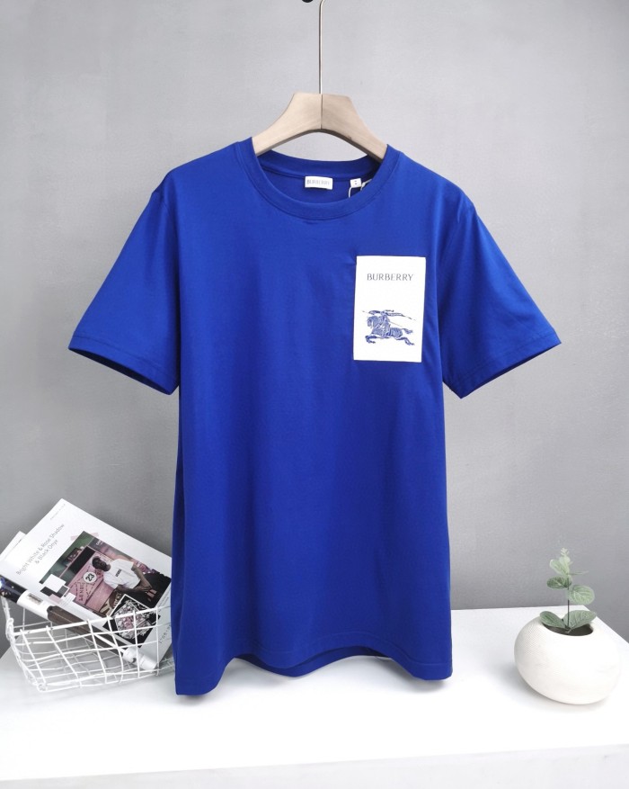 【限定】バーバリー コピーおすすめ 24SS胸元プリント半袖Tシャツ2色