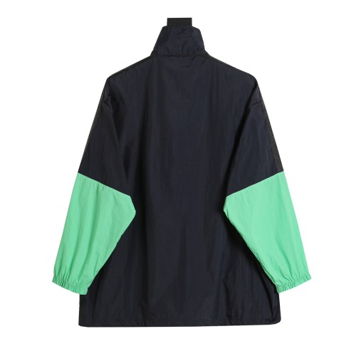 使い勝手良し バレンシアガ スーパーコピー Balenciaga蛍光緑の継ぎ目スローガン突撃ジャケット