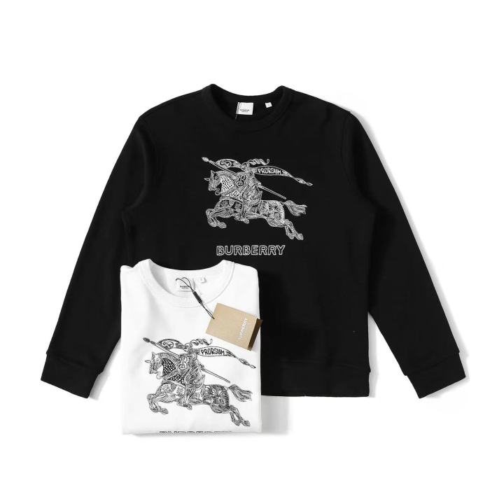 日本未入荷 バーバリー コピーおすすめ Burberry24SS​新型戦馬立体糸刺繍丸首衛衣2色