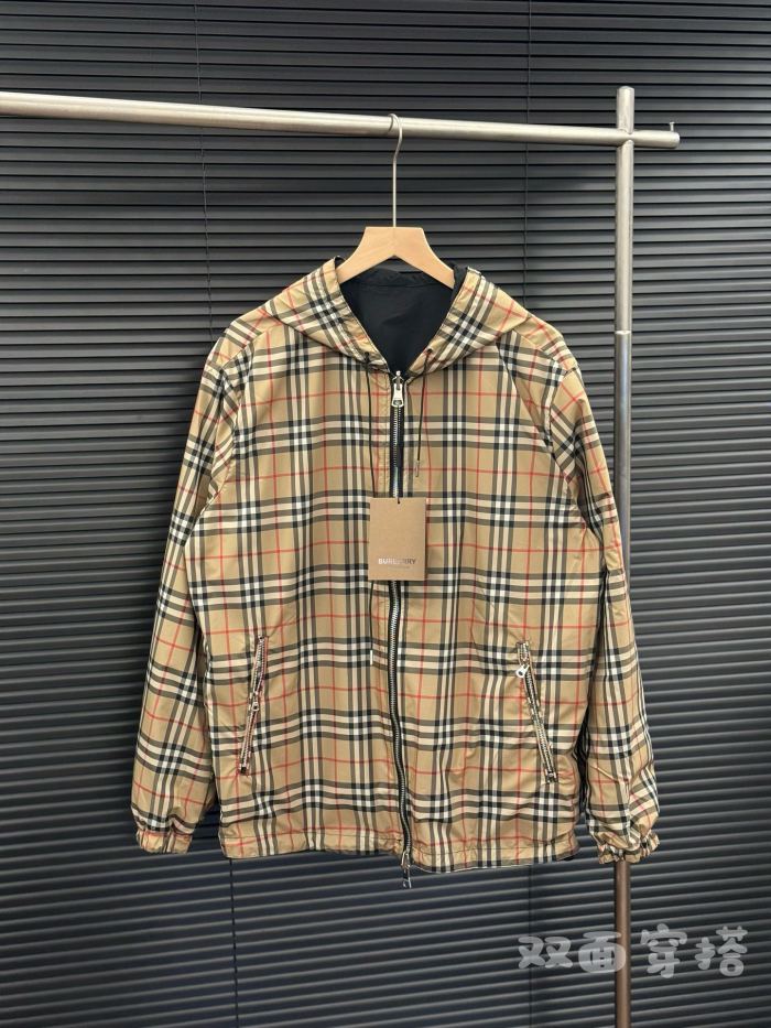 一目惚れ♪ バーバリー 偽物通販 Burberry春の定番チェックのリバーシブルキャップジャケット