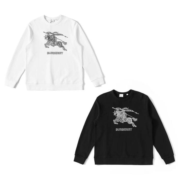 日本未入荷 バーバリー コピーおすすめ Burberry24SS​新型戦馬立体糸刺繍丸首衛衣2色