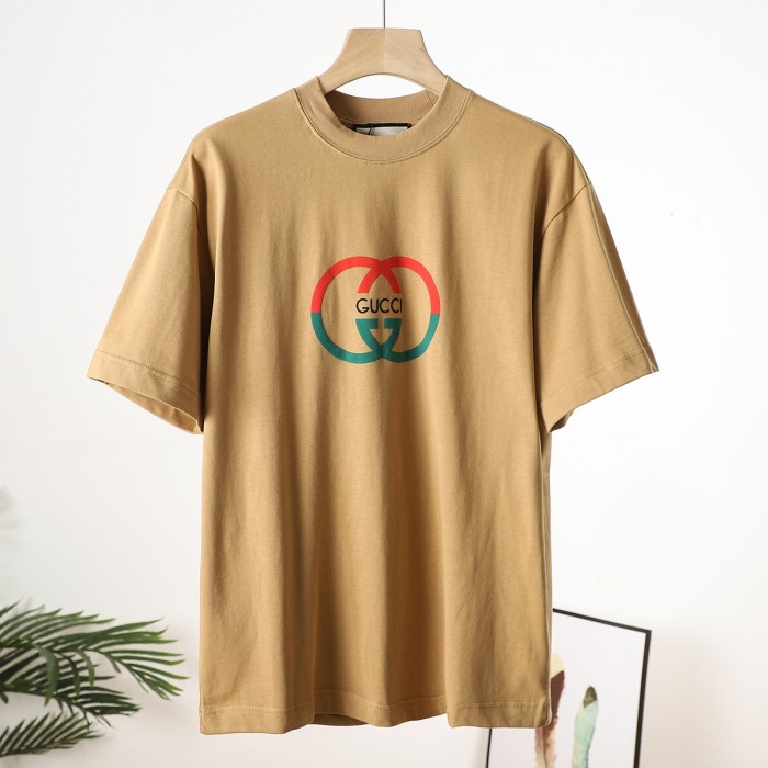 稀少 グッチ コピーおすすめの新作発泡プリントレトロなコットンクルーネックベーシックタイプ半袖Tシャツ3色