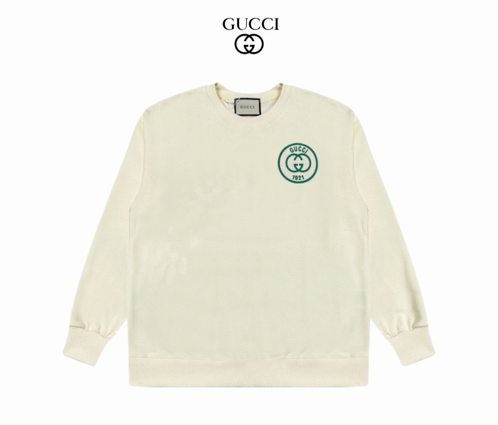 【限定】グッチ 激安偽物 24ssレトログリーンマーク1921プリントラウンドネックパーカー2色