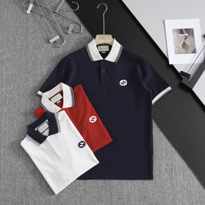 高品質 グッチ n級品 2024新作バックルダブルGコットンポロシャツTシャツ3色