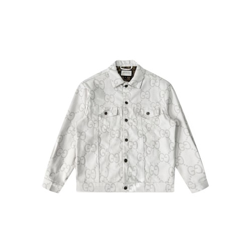 超奇跡の入荷☆ グッチ スーパーコピー アイボリーホワイトジャカードデニムジャケット
