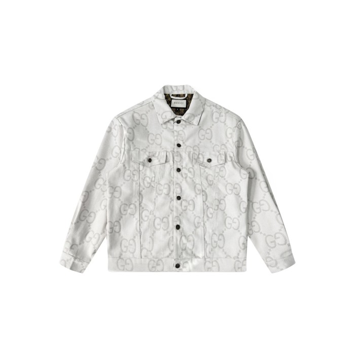 超奇跡の入荷☆ グッチ スーパーコピー アイボリーホワイトジャカードデニムジャケット