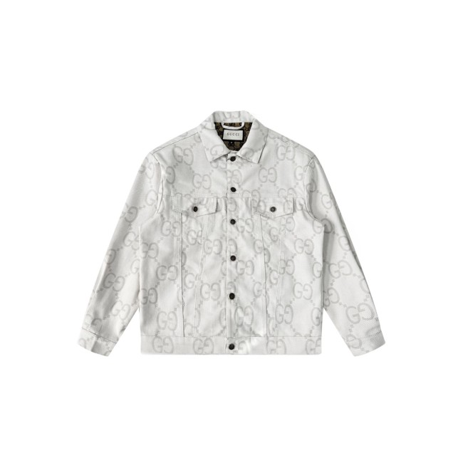 超奇跡の入荷☆ グッチ スーパーコピー アイボリーホワイトジャカードデニムジャケット