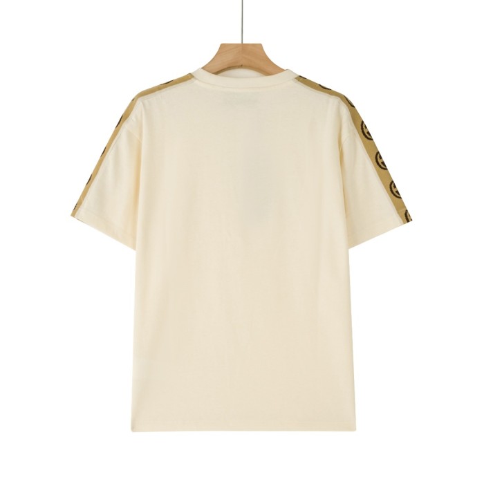 ★超人気 グッチ コピー GUCCI春夏新定番中定番肩のパッチワーク反射ダブルG半袖Ｔシャツ