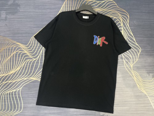 使い勝手良し ディオール 偽物通販 2024春夏新作カラー刺繍ロゴラウンドネック半袖Tシャツ2色