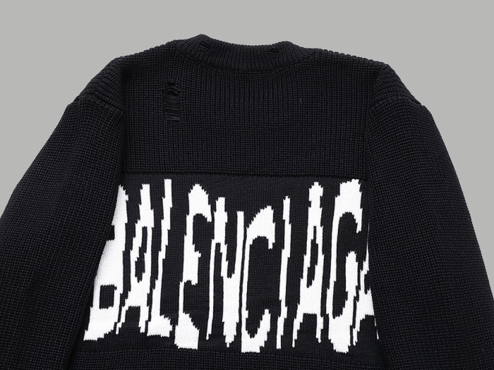 追跡付 グッチ n級品 連名Balenciaga旧破壊カスタムウールセーター