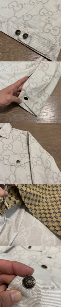高品質 グッチ 激安通販 ダブルGインダストリアルフラワージャカードペアルック高品質デニムコート