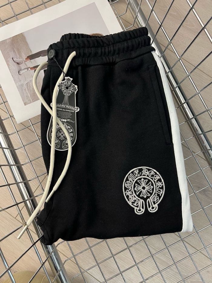 日本未入荷 クロムハーツ 激安通販 24 ss新作ハイストリートサンスクリット刺繍足もとを束ねたカジュアルなスポーツパンツ