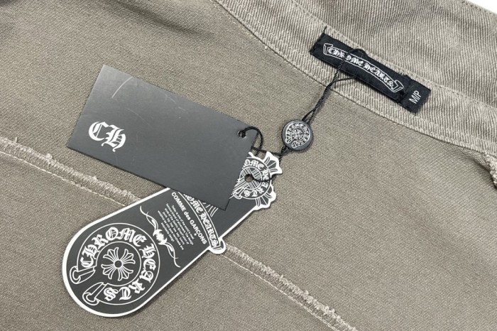 【話題商品！】クロムハーツ コピー 皮刺繍コウモリ袖シャツコート