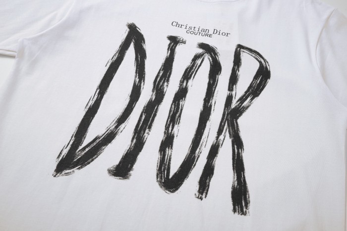 追跡付 ディオール n級品 24 ssアルファベット手描きプリントTシャツ半袖