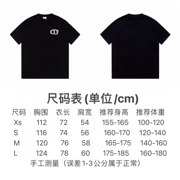 日本未入荷 ディオール コピー 24ssフラワーツイード刺繍半袖Tシャツ