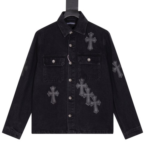 超奇跡の入荷☆ クロムハーツ 激安通販 24ssデニムクロスコーデュロイ白黒ジャケットデニムジャケット