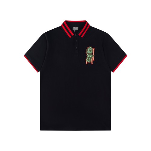 入手困難 ディオール スーパーコピー 緑の小さなカロン椅子貼り抽象ロゴ刺繍重工芸polo