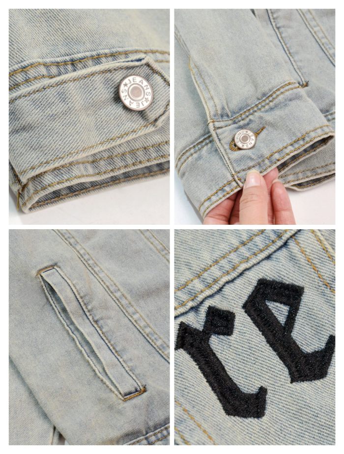 大人気 クロムハーツ 激安通販 十字架サンスクリット刺繍水洗したオールドデニムジャケット2色