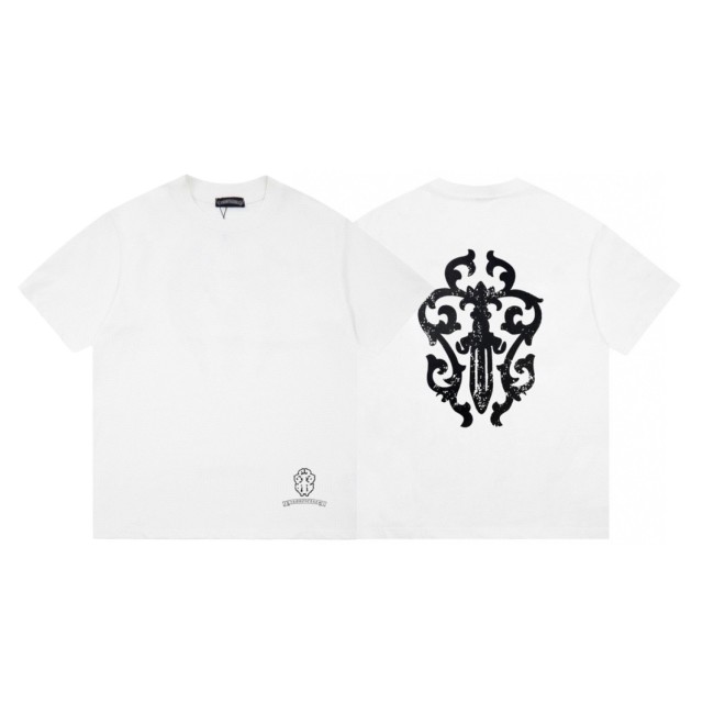 一目惚れ♪ クロムハーツ コピー 限定ブラック大宝剣カジュアル半袖Tシャツ