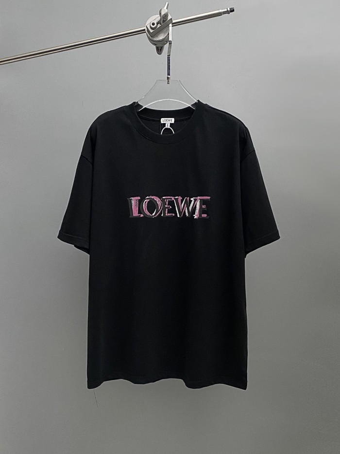 ★超人気 ロエベ n級品 の新作前後プリントブランドLOGO半袖Tシャツ