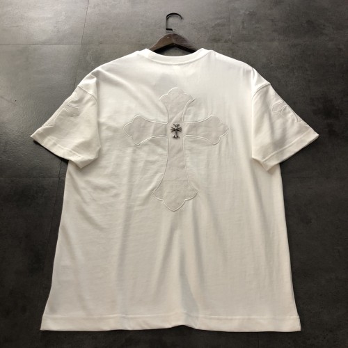 【話題商品！】クロムハーツ n級品 2024新作レザークロスステッチ半袖Tシャツ