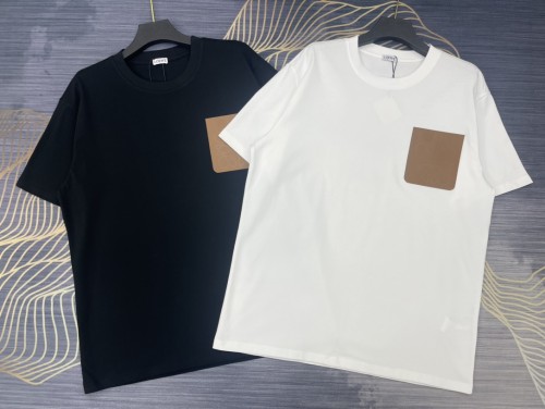 【限定】ロエベ 偽物通販 2024春夏新作ピーコックロゴ丸首半袖Tシャツ2色