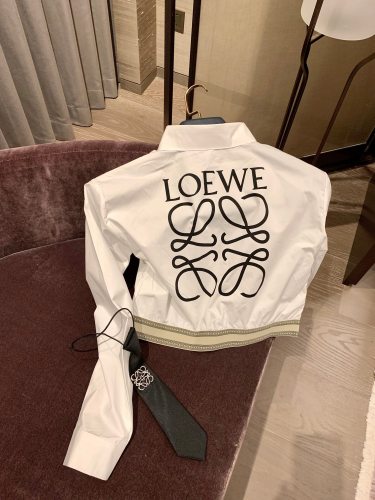 高品質 ロエベ 激安通販 プリントショート丈シャツ