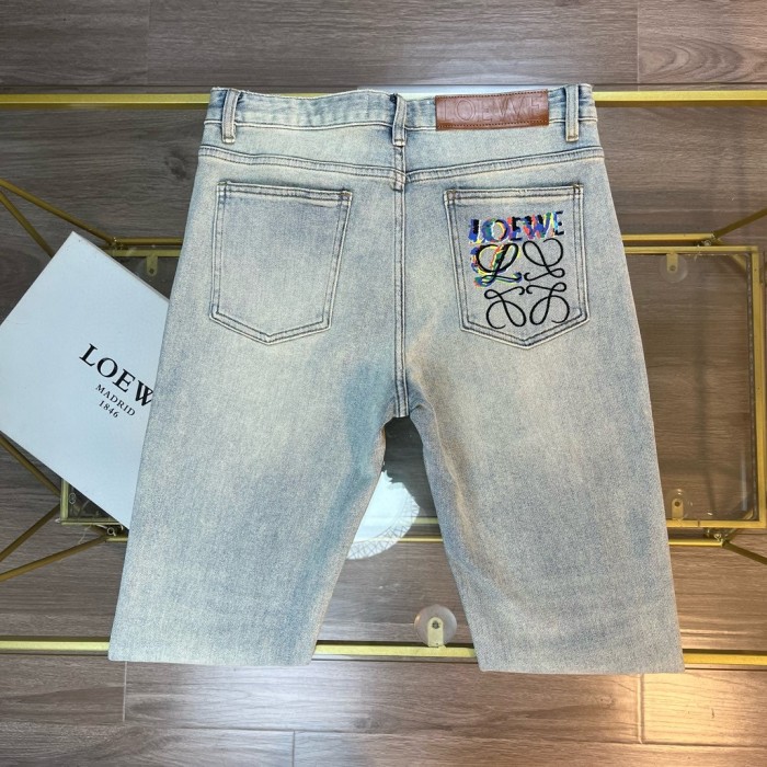 稀少 ロエベ 偽物通販 24 ssアルファベット刺繍コーナー同期新品重工業水洗ジーンズ