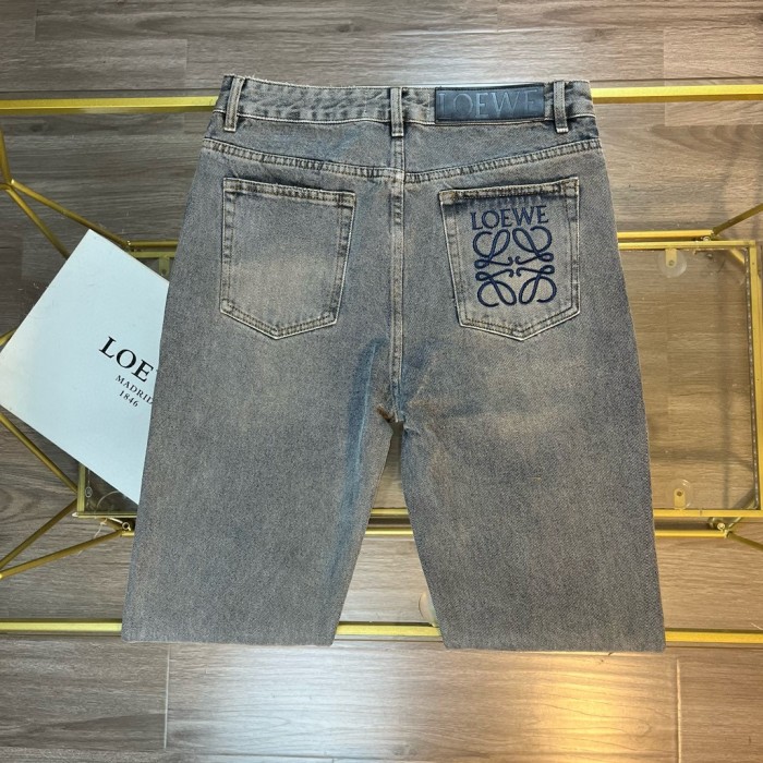 【限定】ロエベ 激安通販 24 ssアルファベット刺繍コーナー同期新品重工業水洗ジーンズ