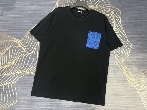 超話題! ロエベ スーパーコピー 2024春夏新作刺繍ロゴラウンドネック半袖Tシャツ2色