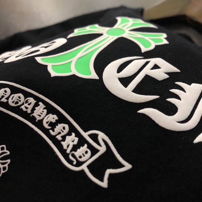 一目惚れ♪ クロムハーツ 激安偽物 2024新作羽付き蛍光半袖Tシャツ