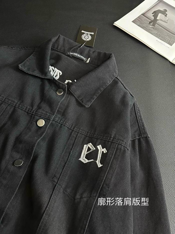 ★超人気 クロムハーツ コピーおすすめ 重工刺繍水洗いして旧デニムジャケットを作る