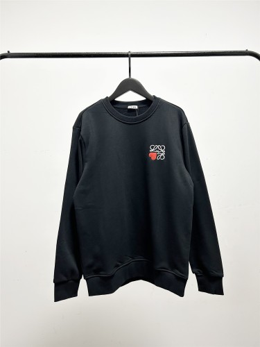 日本未入荷 ロエベ 激安通販 ハート刺繍スモールロゴロゴ刺繍ラウンドネックパーカー