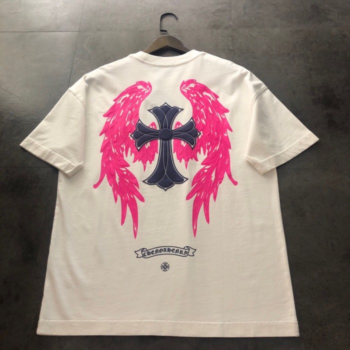 累積売上総額第１位！クロムハーツ n級品 2024新作羽付き蛍光半袖Tシャツ