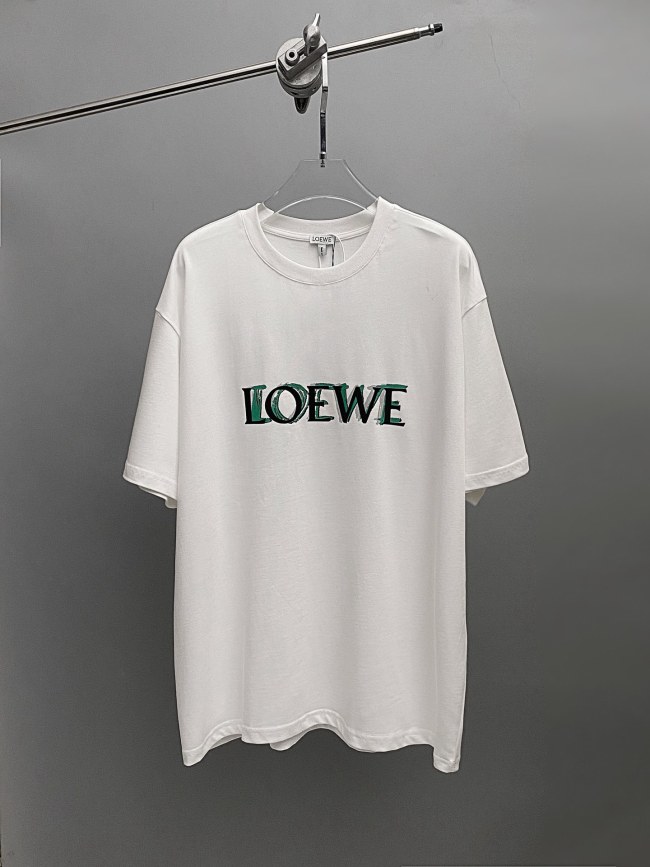 大人気 ロエベ 激安偽物 の新作前後プリントブランドLOGO半袖Tシャツ
