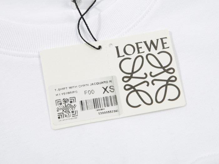 高品質 ロエベ n級品 24春先の新作胸元LOGO立体刺繍最新工芸半袖Tシャツ
