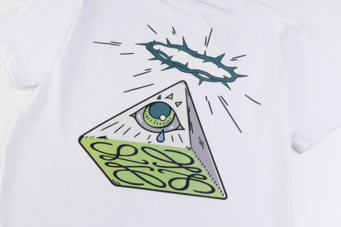 累積売上総額第１位！ロエベ 偽物通販 の新シリーズ天使の目のプリントTシャツ