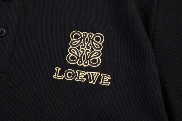 新作 ロエベ 偽物通販 アルファベットロゴ刺繍ポロシャツ