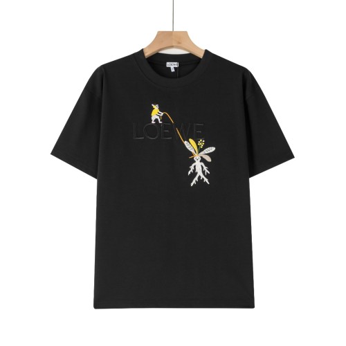 入手困難 ロエベ 激安通販 24春先の新型マンデラ草刺繍半袖Tシャツ