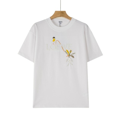 一目惚れ♪ ロエベ 偽物通販 24春先の新型マンデラ草刺繍半袖Tシャツ