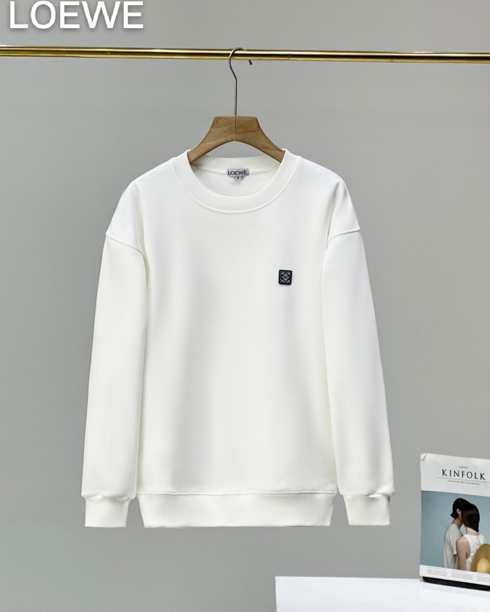【話題商品！】ロエベ スーパーコピー 24 SS小標刺繍コットン立体アルファベットラウンドネック衛衣5色