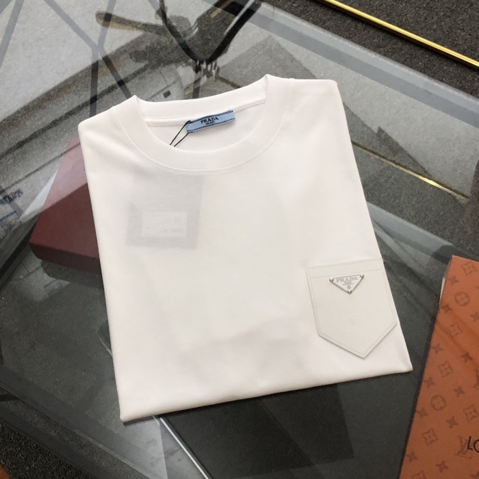 稀少 プラダ 偽物通販 PRADA2024新作ラベリングロゴ半袖Tシャツ