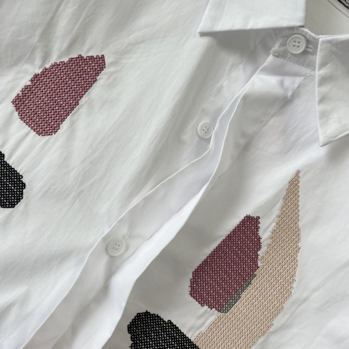 【限定】ロエベ 激安通販 2024キャラクター顔なし男特殊刺繍機半袖シャツ