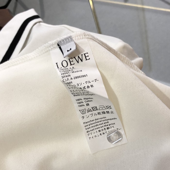 新作 ロエベ 激安偽物 2024新作定番ロゴ刺繍ポロシャツTシャツ