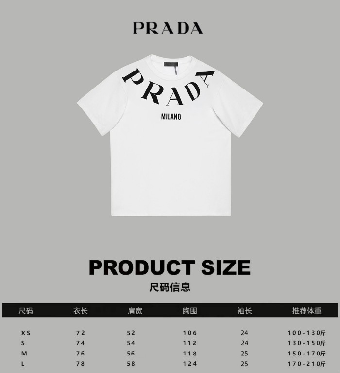 ★超人気 プラダ コピーおすすめ 2024 ssクラシックサラウンド大文字プリント半袖Tシャツ